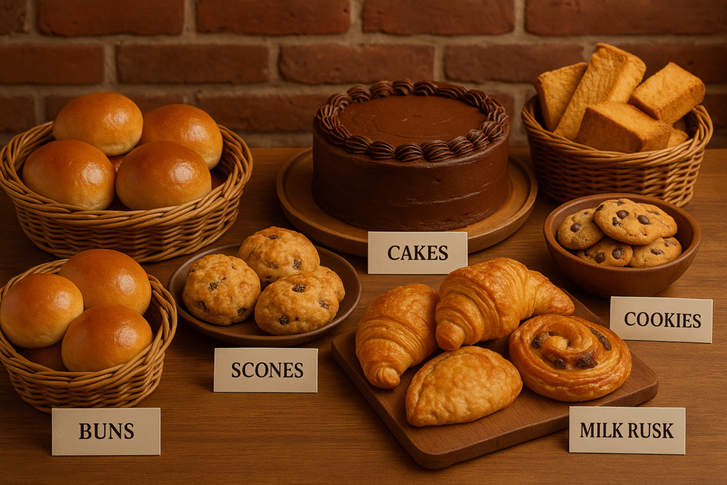 cakes cookies buns rusks scones